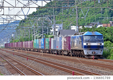 東海道本線,二宮大磯,JR貨運,EF210-13(岡山) 東海道本線,二宮大磯,JR貨運,EF210-13(岡山) 136691789