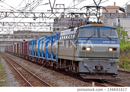 東海道本線平塚JR貨運EF66-123(深田) 東海道本線平塚JR貨運EF66-123(深田) 136691817