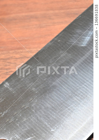 Craftsman's tools: The sharpened edge of a Japanese knife 136691838