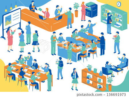 Scenery from a cram school 136691973