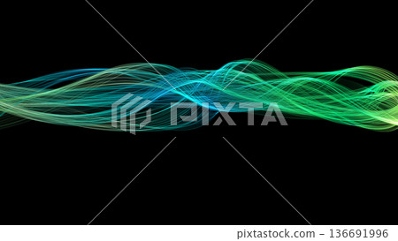 Green/blue color wave background line black background PowerPoint background Green/blue color wave background line black background PowerPoint background 136691996