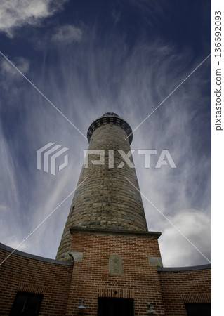 Lodbjerg Fyr Lodbjerg lighthouse Vestervig in the National Park Thy in Denmark 136692093
