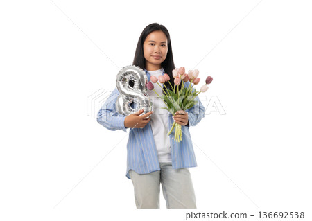 8 March, Women's Day, isolated on white, PNG 8 March, Women's Day, isolated on white, PNG 136692538