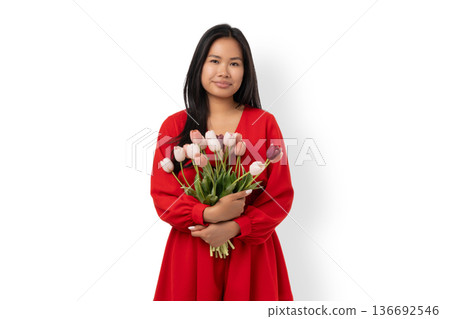 Women's Day celebration on March 8, isolated, PNG Women's Day celebration on March 8, isolated, PNG 136692546