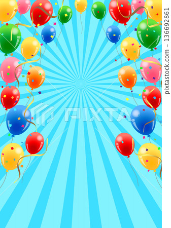 Balloon focus background, cute, vertical 136692861