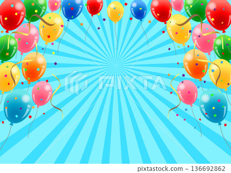 Balloon focus background, cute, horizontal 136692862