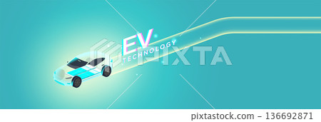 EV Technology Electric Car Digital Energy Trail 136692871