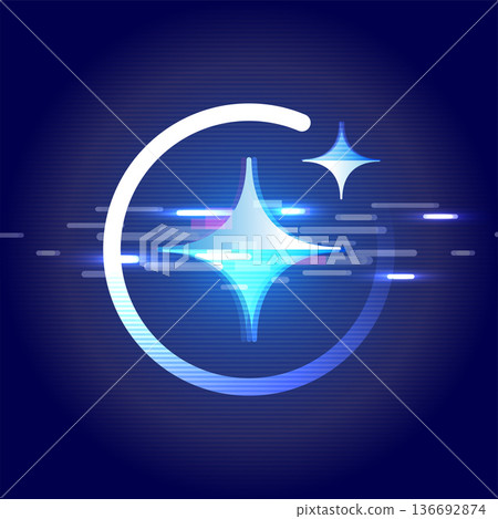 Generative AI Sparkle Icon Digital Technology Generative AI Sparkle Icon Digital Technology 136692874