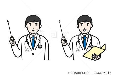 男醫生用指點桿解釋 136693912