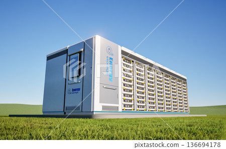 Energy storage system or battery container unit see through 136694178