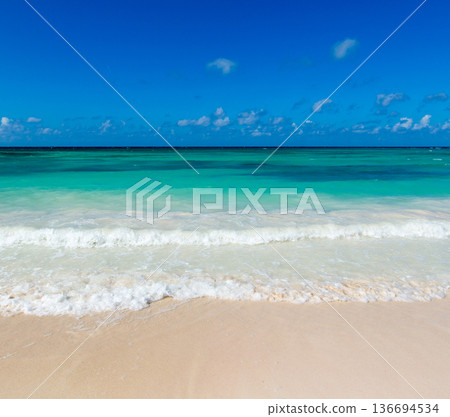tropical beach in Maldives. sea landscape tropical beach in Maldives. sea landscape 136694534