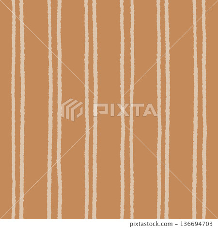 Hand Drawn Warm Earth Tone Stripe Pattern For Organic Packaging And Fabric Hand Drawn Warm Earth Tone Stripe Pattern For Organic Packaging And Fabric 136694703