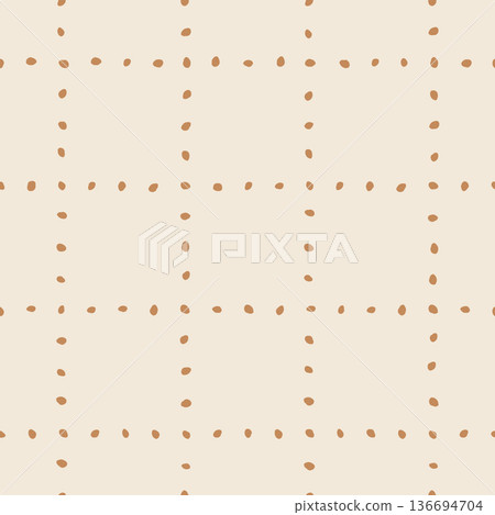 Hand Drawn Small Dot Check Pattern In Soft Earthy Palette For Textile Basics Hand Drawn Small Dot Check Pattern In Soft Earthy Palette For Textile Basics 136694704