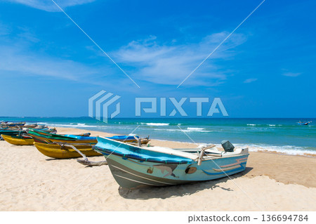 beach and tropical sea 136694784