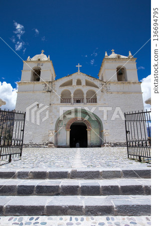 San Pedro de Alcantara Church in Cabanaconde, Peru 136694795