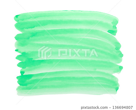 green watercolor paint isolated on white background. green watercolor banner green watercolor paint isolated on white background. green watercolor banner 136694807