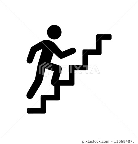 Climbing Towards Success Icon 136694873