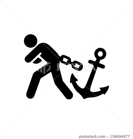 Dragging The Heavy Burden Icon 136694877