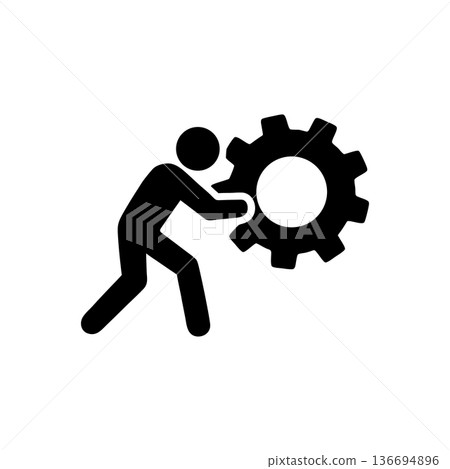 Pushing Heavy Burdens Icon 136694896