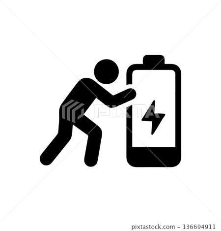 Pushing For Energy Icon 136694911