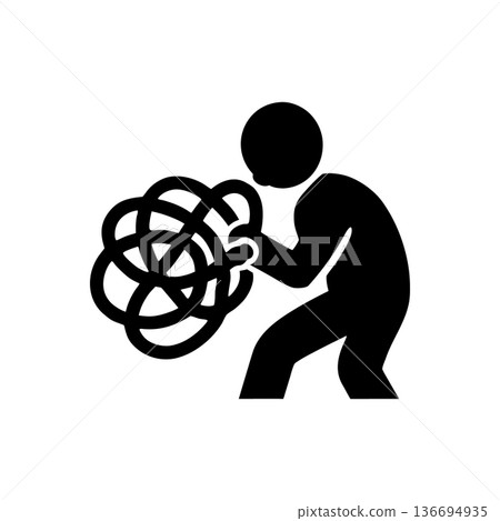 Untangling Complex Life Problems Icon Untangling Complex Life Problems Icon 136694935