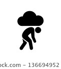 Walking Under Mental Clouds Icon 136694952