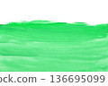 green watercolor paint isolated on white background. green watercolor banner 136695099