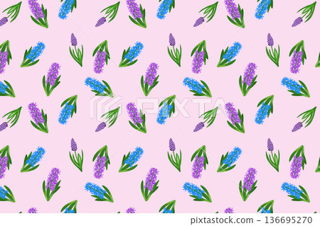 Hyacinth and Muscari 136695270