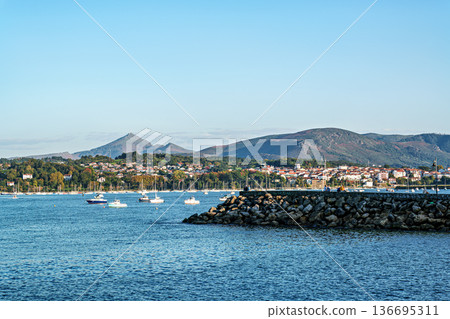 Marina harbor of Hondarribia in the Basque Country of Spain 136695311