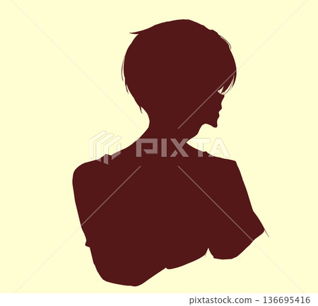 Male profile silhouette Male profile silhouette 136695416