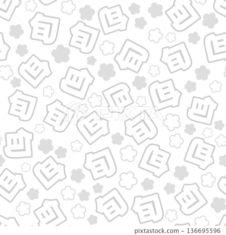 白色季節性無縫圖案 白色季節性無縫圖案 136695596