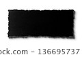 Torn black cardboard texture 136695737