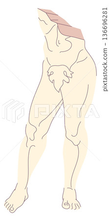 Broken male statue in ancient greek sculpture style Broken male statue in ancient greek sculpture style 136696281
