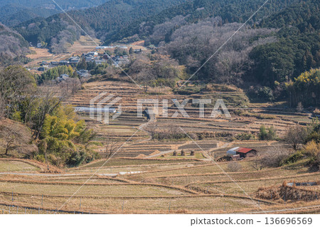 奈良縣國立飛鳥歷史公園岩戶地區的岩戶梯田 136696569