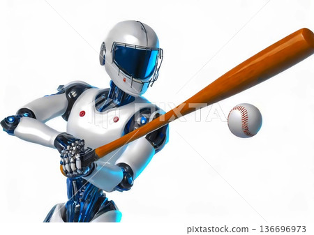 會打棒球的人形機器人 會打棒球的人形機器人 136696973