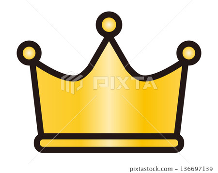 簡易皇冠圖示插畫素材 2 136697139
