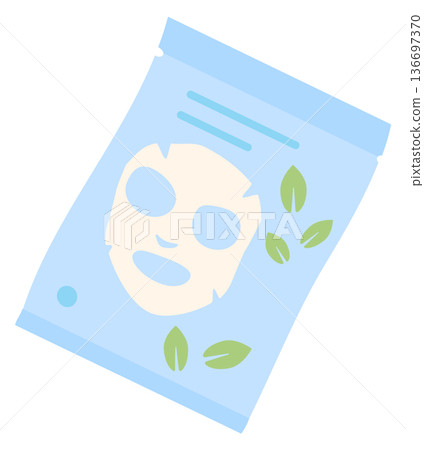 Face mask cosmetic pack. Skincare product icon 136697370