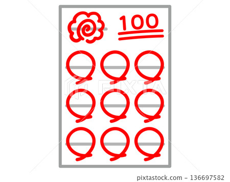 100分制考試答案卡的範例資料 136697582