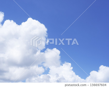 Cumulus clouds rising from below Cumulus clouds rising from below 136697604