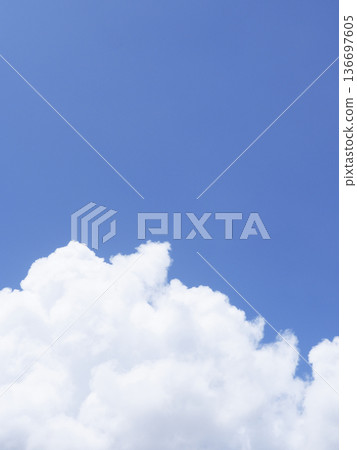 Cumulus clouds rising from below Cumulus clouds rising from below 136697605