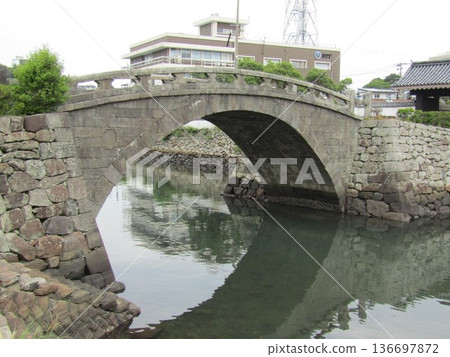 Koubashi Bridge (Dutch Bridge) in Hirado City, Nagasaki Prefecture, built by stonemasons in the early 1600s 136697872