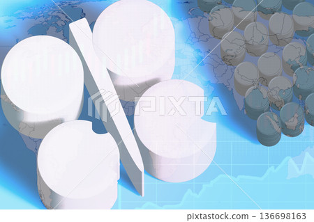 OPEC, Concept 3D opec logo impoverishment of oil-producing countries OPEC, Concept 3D opec logo impoverishment of oil-producing countries 136698163