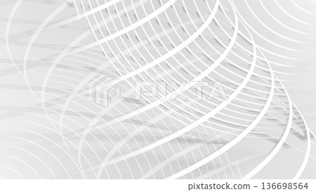 White parametric mesh structures formed by smooth spirals 136698564