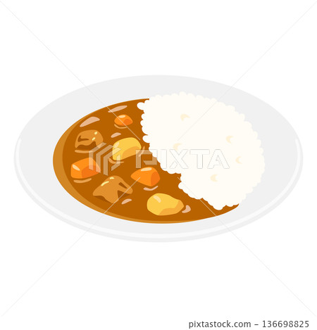 咖哩飯平面圖 136698825