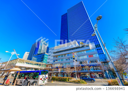 Urban landscape near the Shibaura exit of JR Tamachi Station in Minato Ward, Tokyo Urban landscape near the Shibaura exit of JR Tamachi Station in Minato Ward, Tokyo 136698941