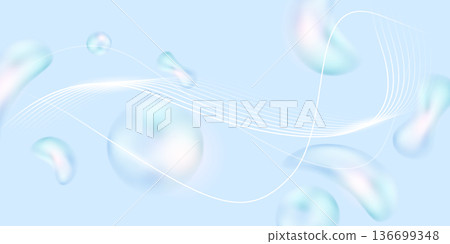 Abstract liquid wave background. Modern design vector illustration. 136699348