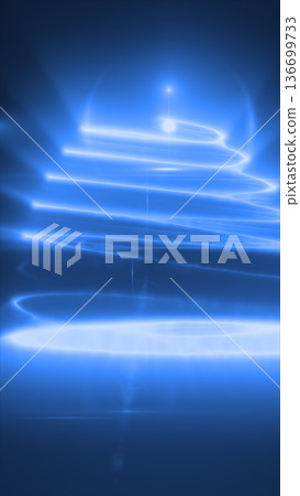 Smooth flowing blue light waves sweeping across a glowing futuristic surface Smooth flowing blue light waves sweeping across a glowing futuristic surface 136699733