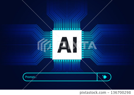 AI chip interface concept 136700298