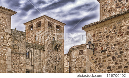 Tower of Los Golfines, Caceres, Spain 136700402