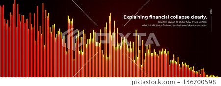 Stock Downturn Trend Red Graph Report. Downward Growth Financial Crisis Chart. Global Finance Collapse. Sanctions Tariffs Consequences, Trade War, Presentation Background Design. Vector Illustration Stock Downturn Trend Red Graph Report. Downward Growth Financial Crisis Chart. Global Finance Collapse. Sanctions Tariffs Consequences, Trade War, Presentation Background Design. Vector Illustration 136700598